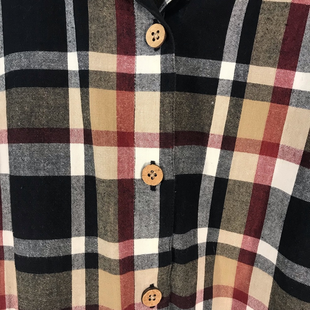 Vintage Checks/Plaids Buttoned Down Tee - Picture 3 of 5